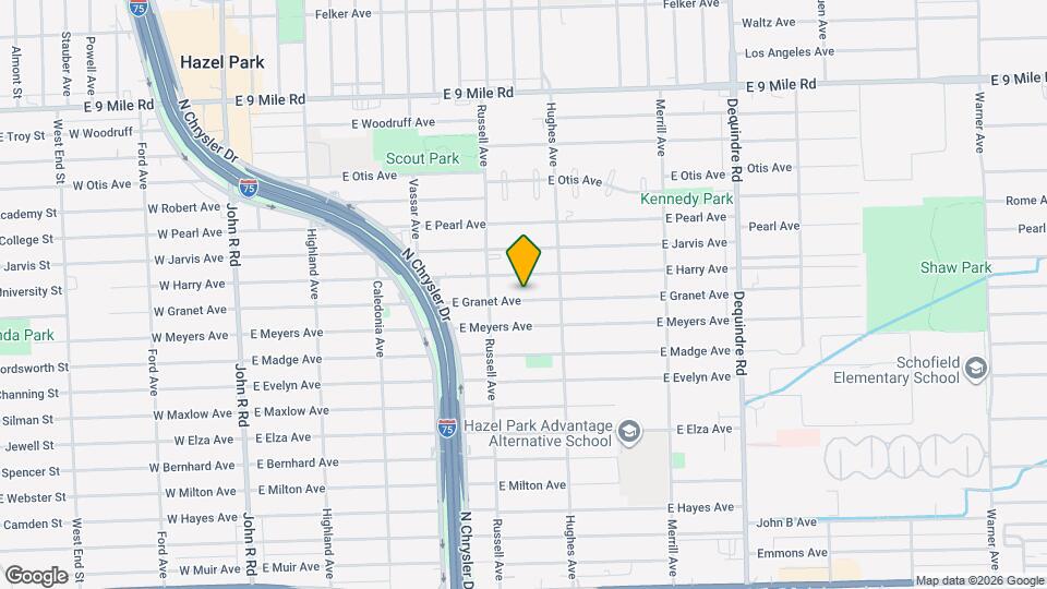1221 E Granet Ave Map and Location Details