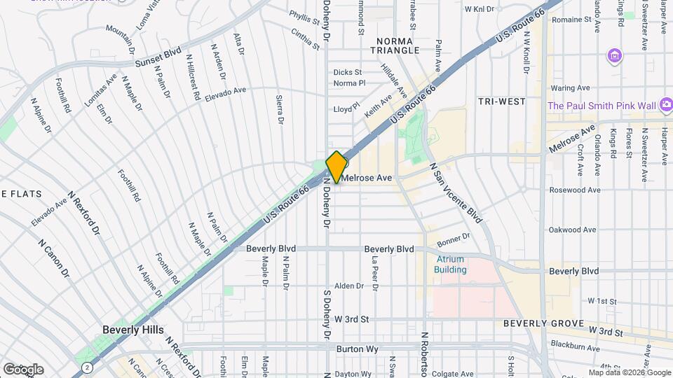 9037 1/2 Rangely Ave Map and Location Details