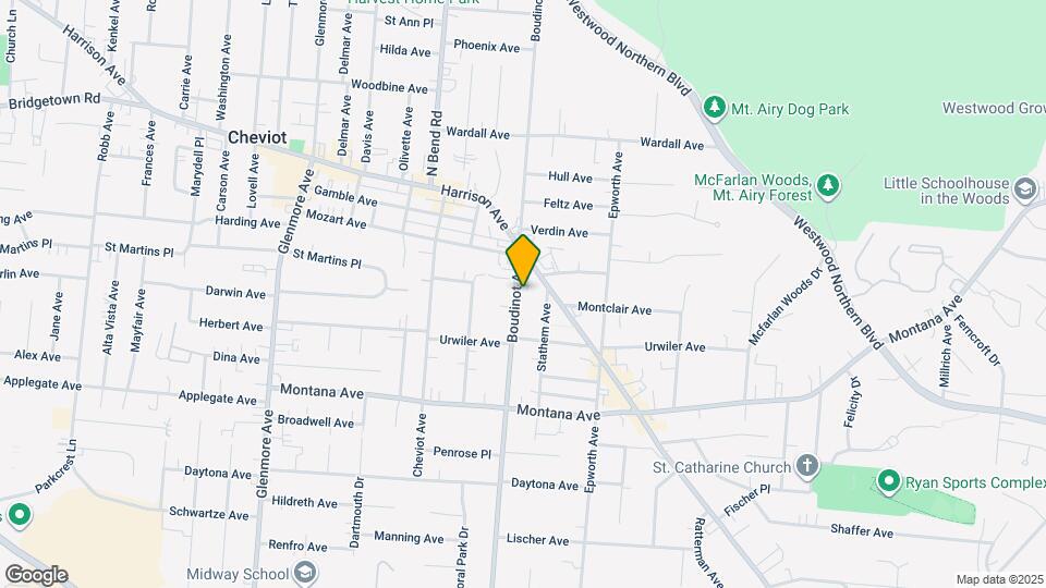 3498 Boudinot Ave Map and Location Details