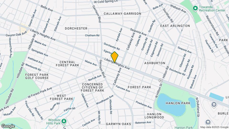 3711 Liberty Heights Ave, Unit 1F Map and Location Details