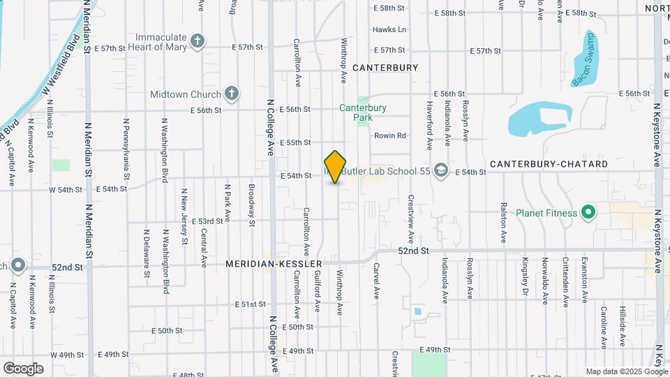 5358 Winthrop Ave Map and Location Details