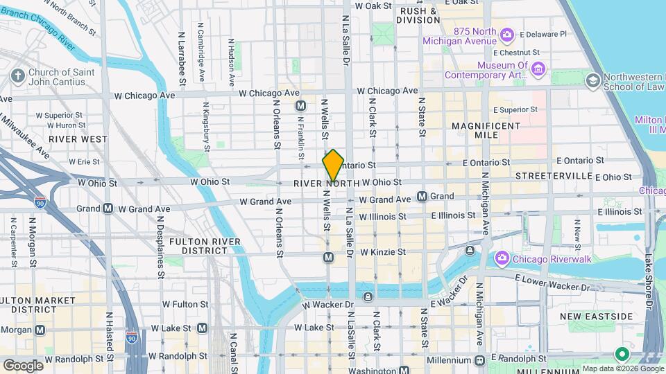 163 W Ohio St Map and Location Details