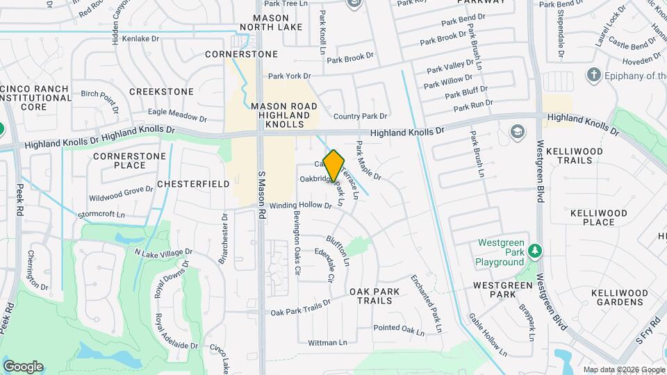 21611 Oakbridge Park Ln Map and Location Details