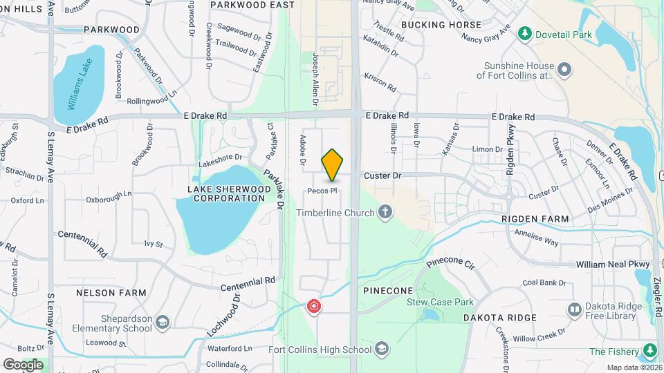 2024 Pecos Pl Map and Location Details