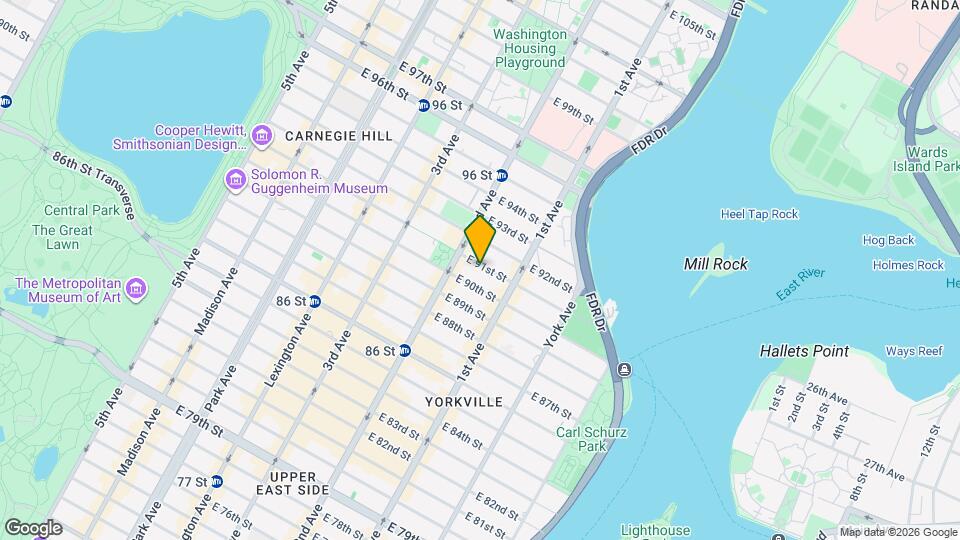 316 E 91st St Map and Location Details