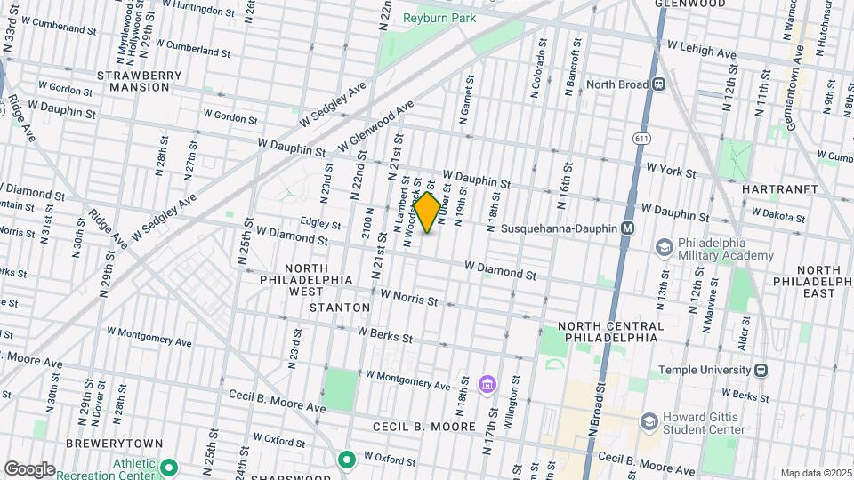 2121 N 20th St Map and Location Details