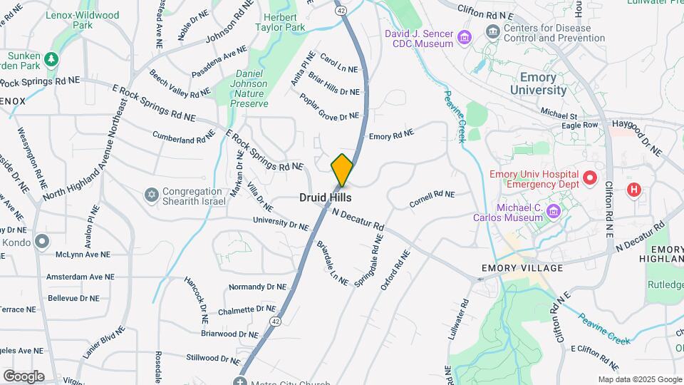 1365 Briarcliff Rd NE Map and Location Details