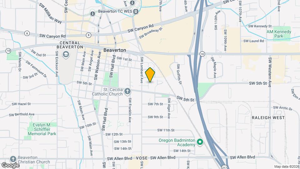 4920 SW Pacific Ave Map and Location Details