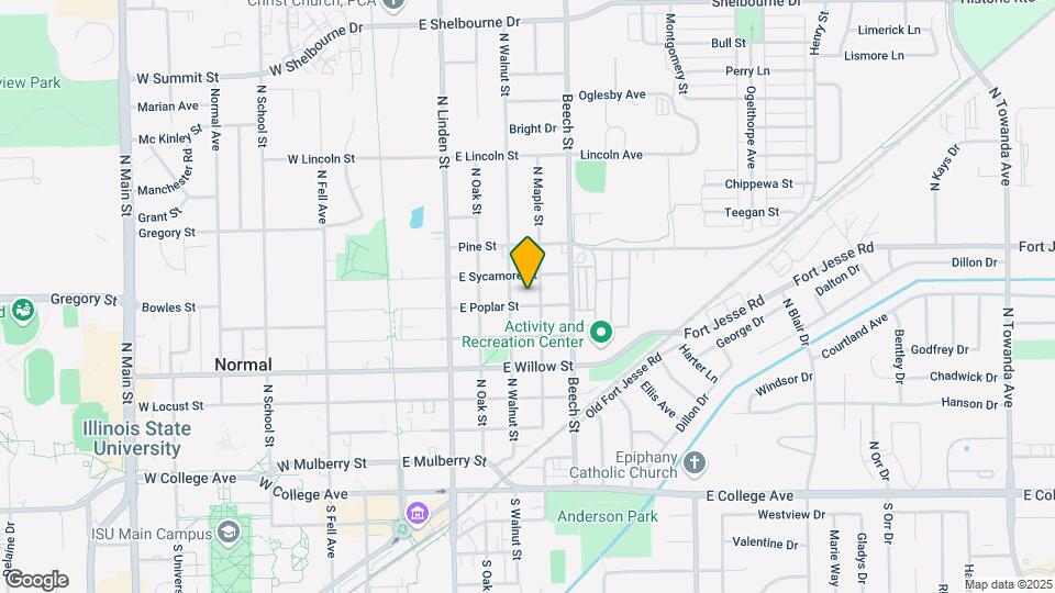 404 E Poplar St Map and Location Details