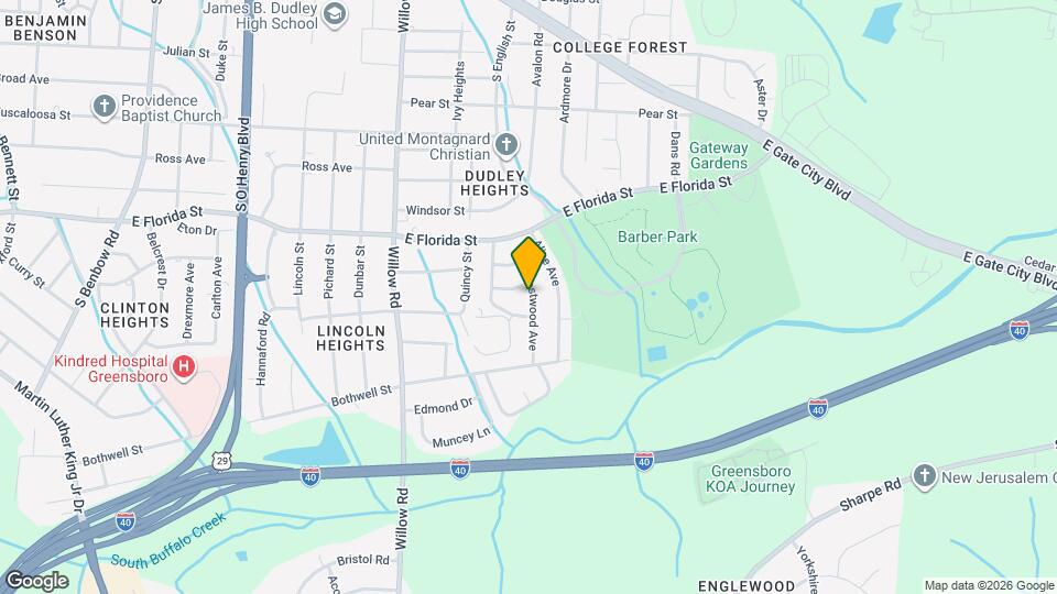 1610 Eastwood Ave Map and Location Details