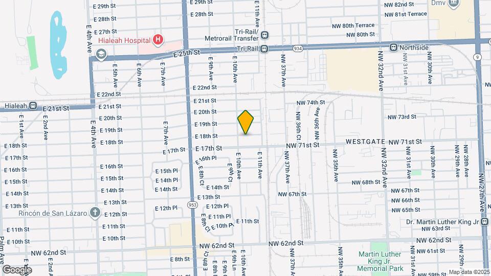 1022 E 18th St Map and Location Details