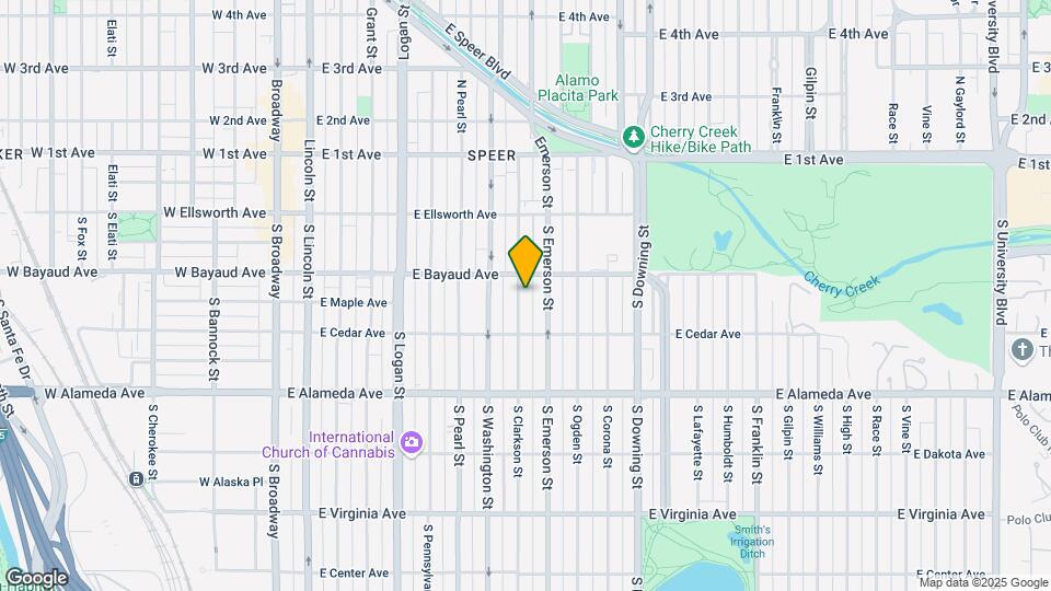 130 S Clarkson St Map and Location Details