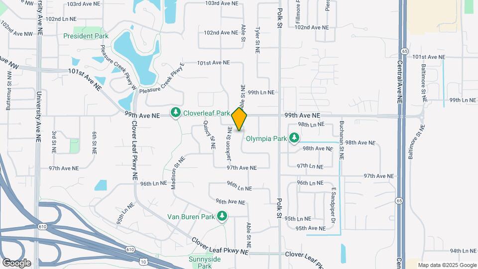 9806 Able St NE Map and Location Details