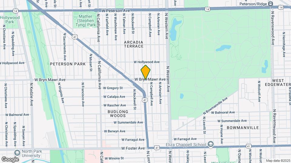 2525 W Bryn Mawr Ave Map and Location Details