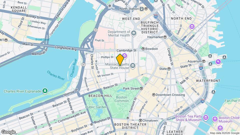 23 Pinckney St Map and Location Details