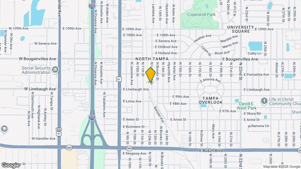 10008 N Lantana Ave, Unit A Map and Location Details