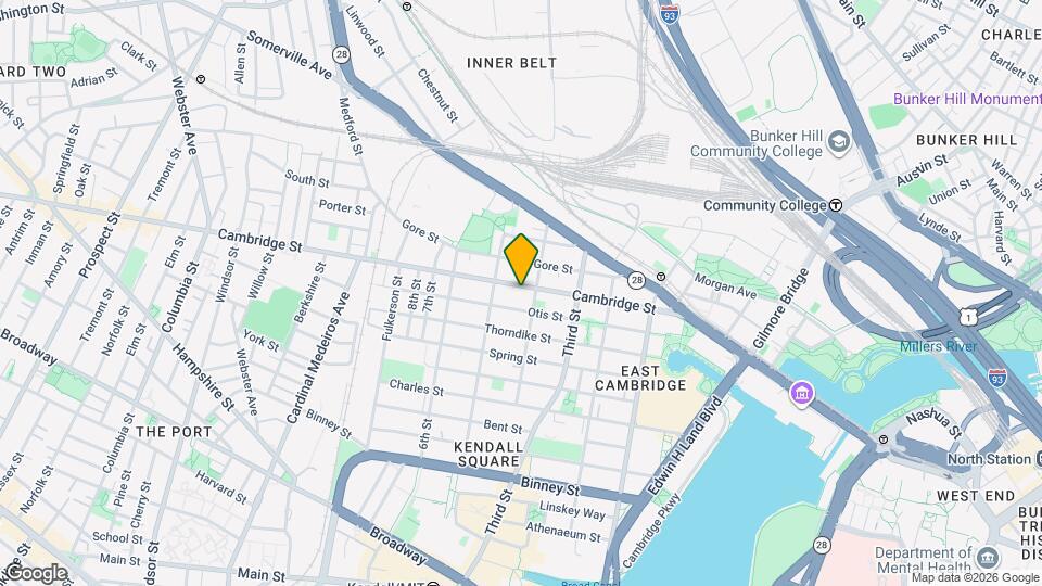 364 Cambridge St, Unit 1T Mapa y Detalles de la Ubicación