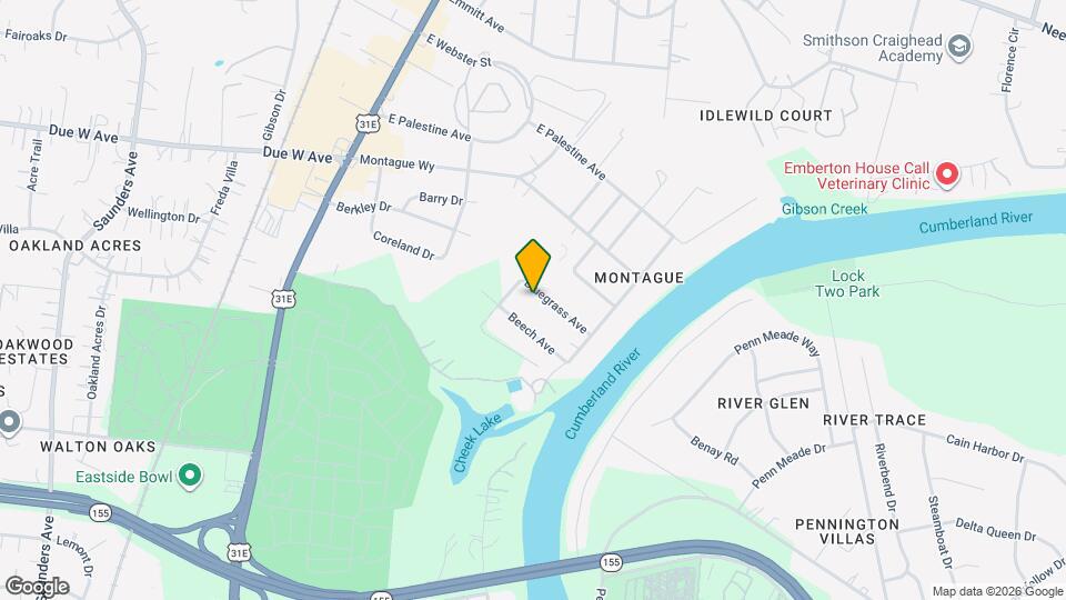 360 Bluegrass Ave Map and Location Details