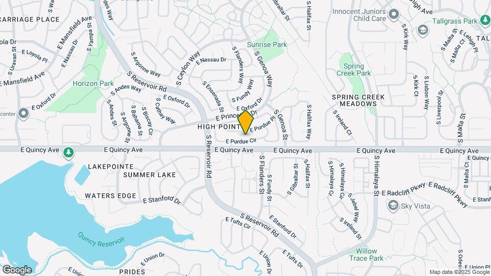 19509 E Purdue Cir Map and Location Details