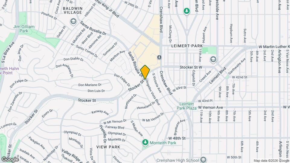 4185 Angeles Vista Blvd Map and Location Details