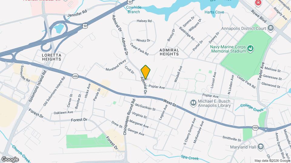 206 Admiral Dr Mapa y Detalles de la Ubicación