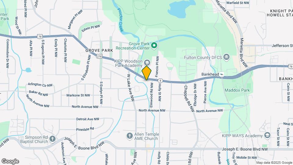1566 Donald Lee Hollowell Pkwy NW Map and Location Details