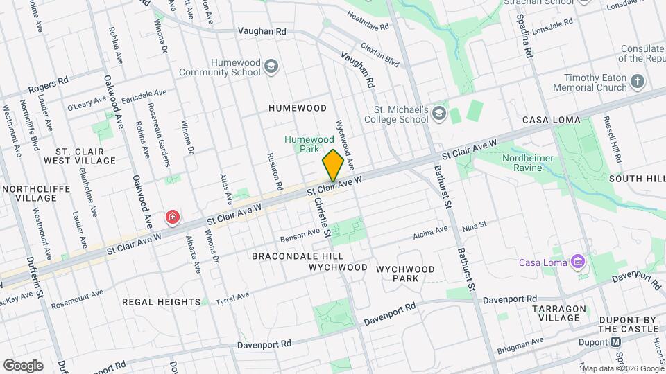657 St Clair Ave W Map and Location Details