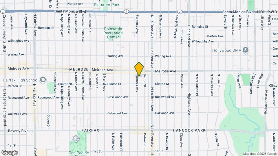 622 N Formosa Ave Map and Location Details