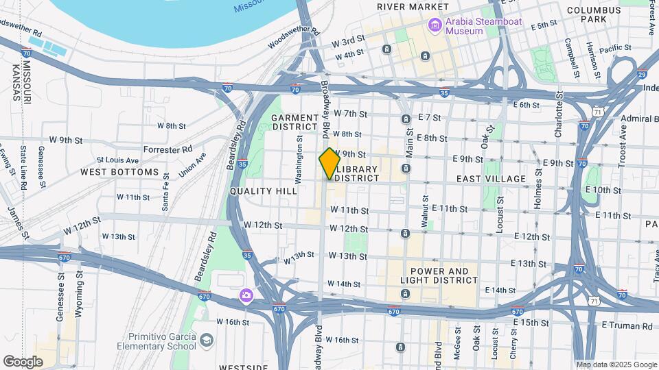 Quality Hill Apartments Map and Location Details