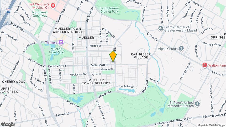 2908 Zach Scott St Map and Location Details