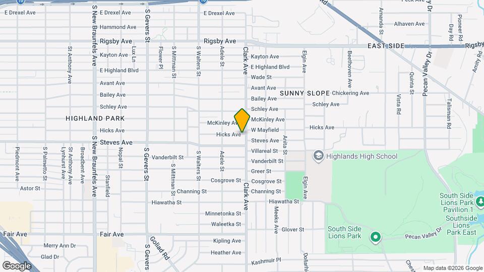 2042 Hicks Ave Mapa y Detalles de la Ubicación