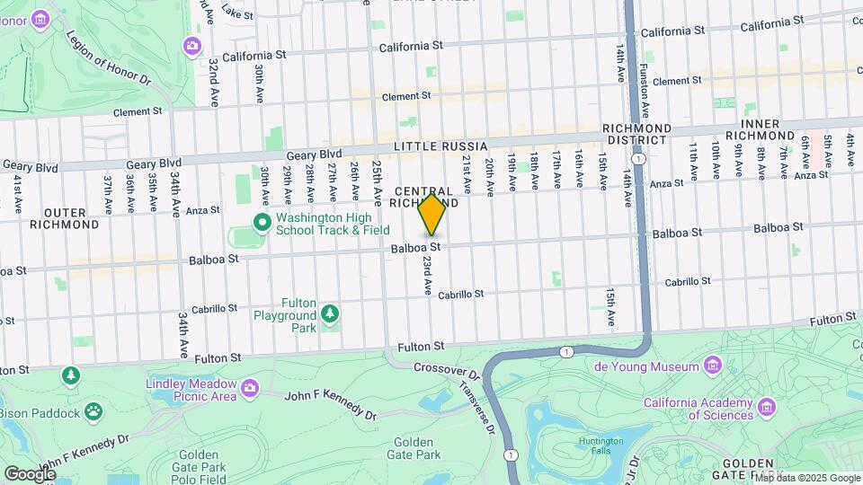 2150 Balboa St Mapa y Detalles de la Ubicación