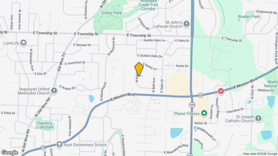 2066 N Kantz Ln Map and Location Details