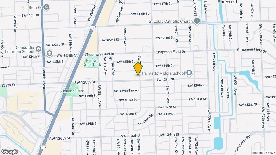 7801 SW 128th St Map and Location Details