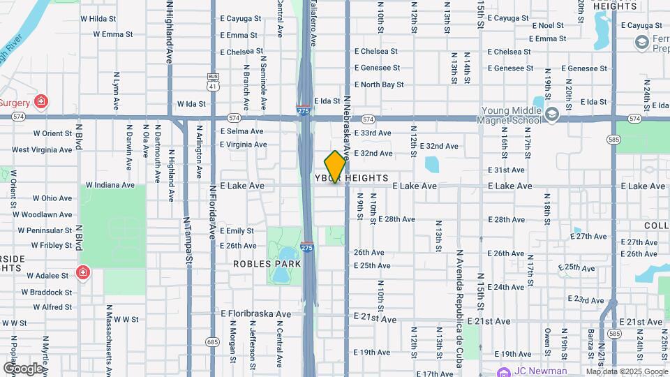 803 E Lake Ave Map and Location Details