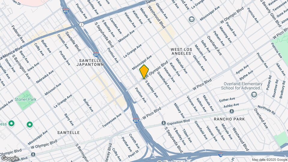 2201 S Bentley Ave, Unit 2201 Map and Location Details