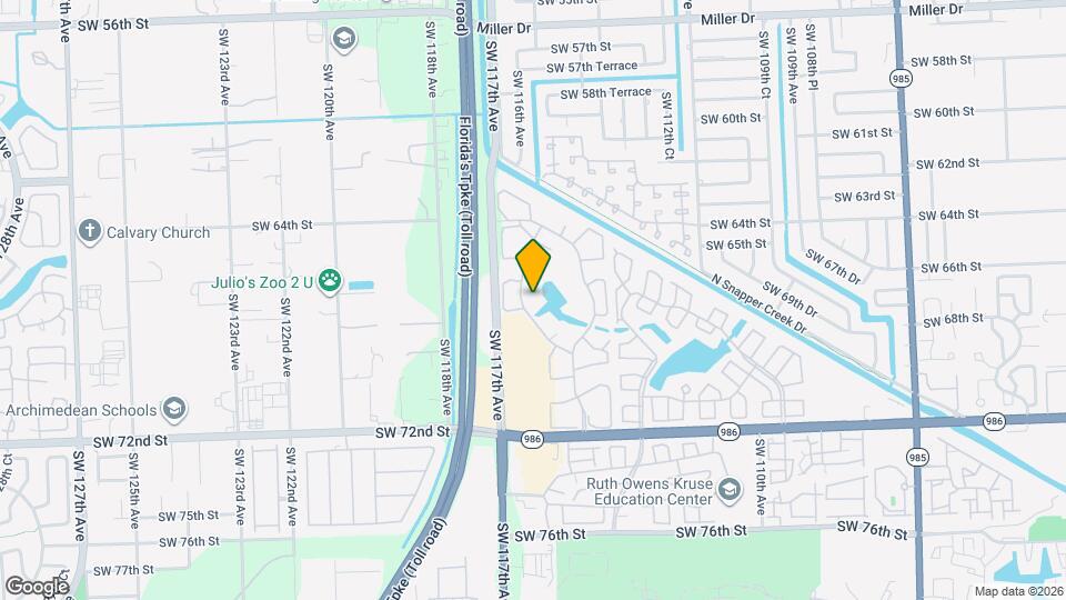 6701 SW 116th Ct Map and Location Details