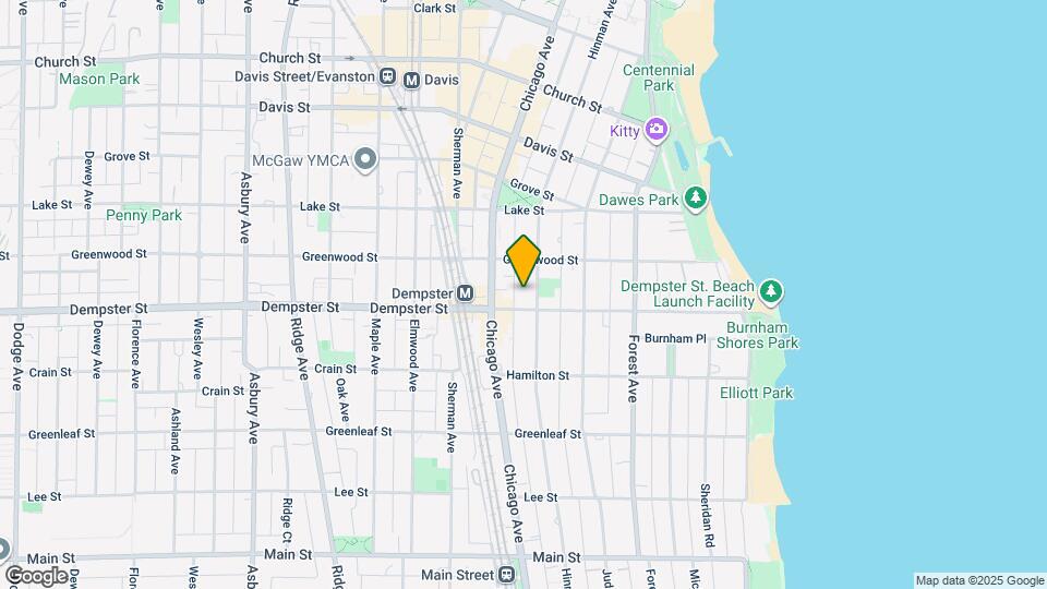 1310 Hinman Ave, Unit 2r Map and Location Details