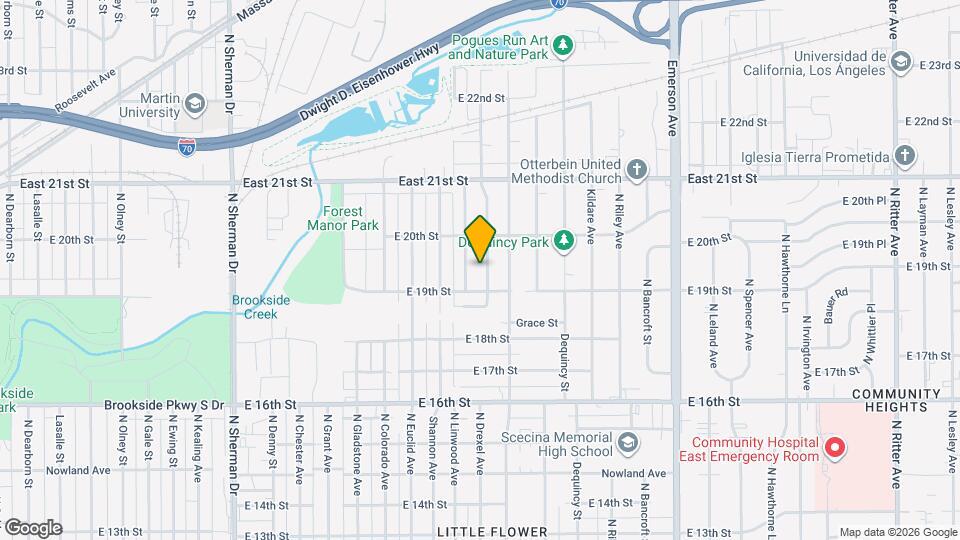 1924 N Drexel Ave Map and Location Details