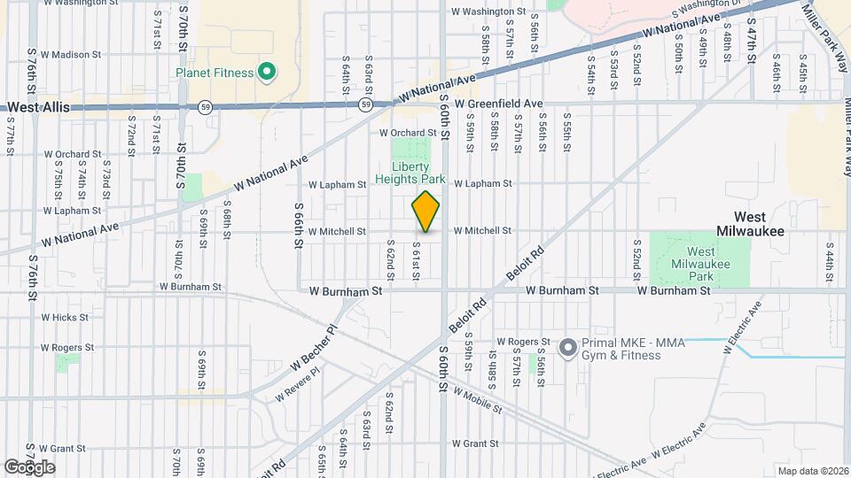 6029 W Mitchell St Map and Location Details