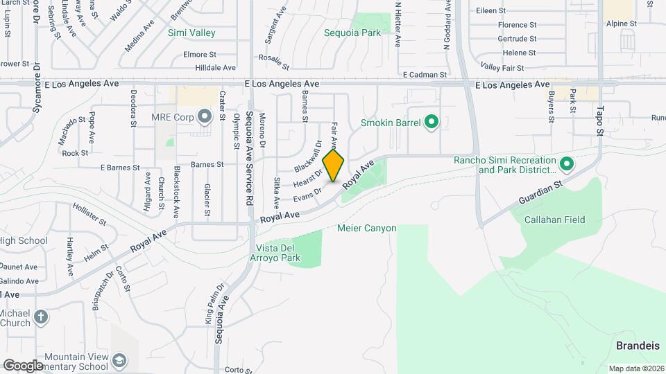 3590 Evans Dr Map and Location Details