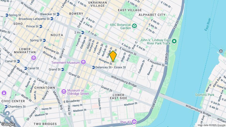 170 Rivington St Mapa y Detalles de la Ubicación