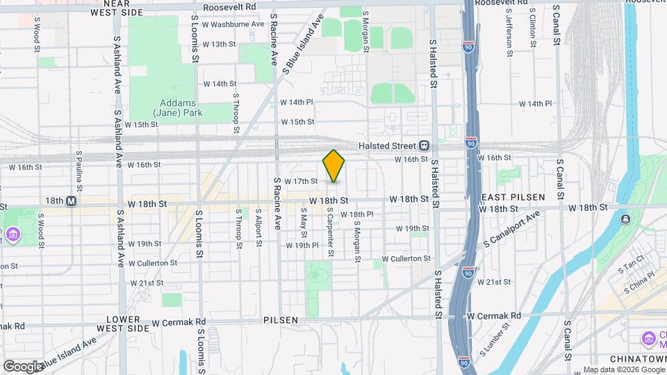 1709 S Carpenter St, Unit 1 Map and Location Details