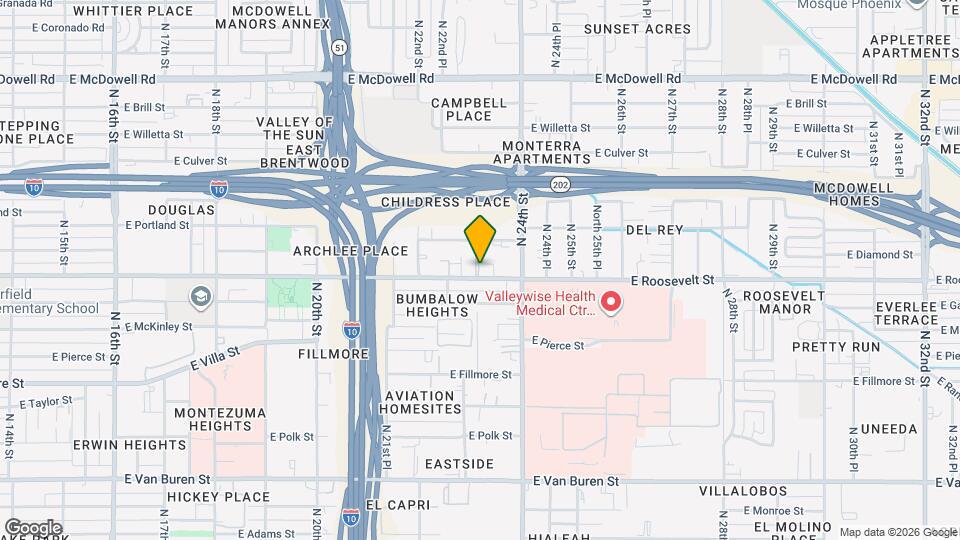2310 East Roosevelt Street Map and Location Details