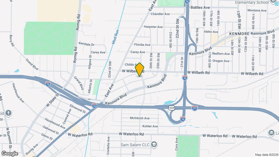 1253 California Ave Map and Location Details