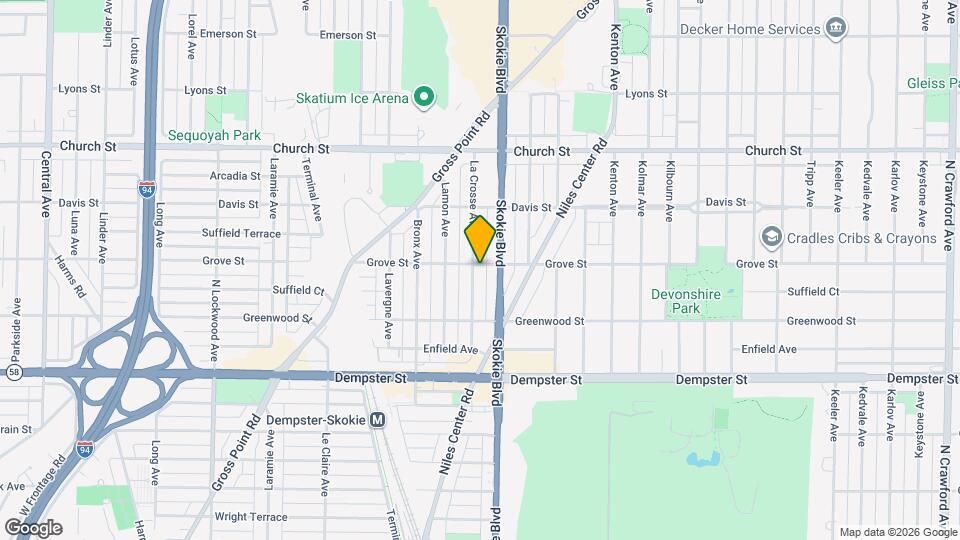 4823 Grove St, Unit 1 W Map and Location Details