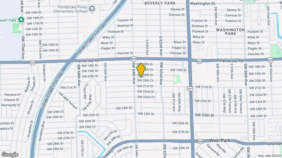 6321 SW 20th Ct Map and Location Details