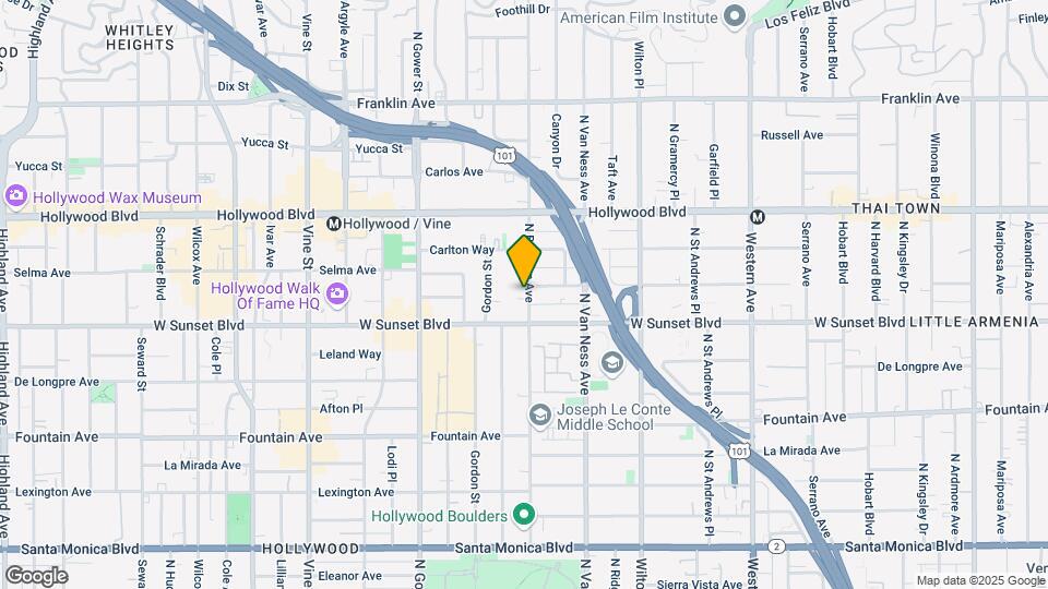 1533 1/4 N Bronson Ave, Unit 1533 1.4 Map and Location Details