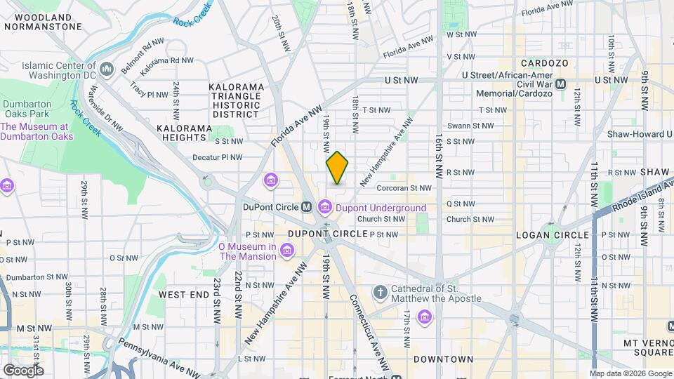 1832 Corcoran St NW Map and Location Details