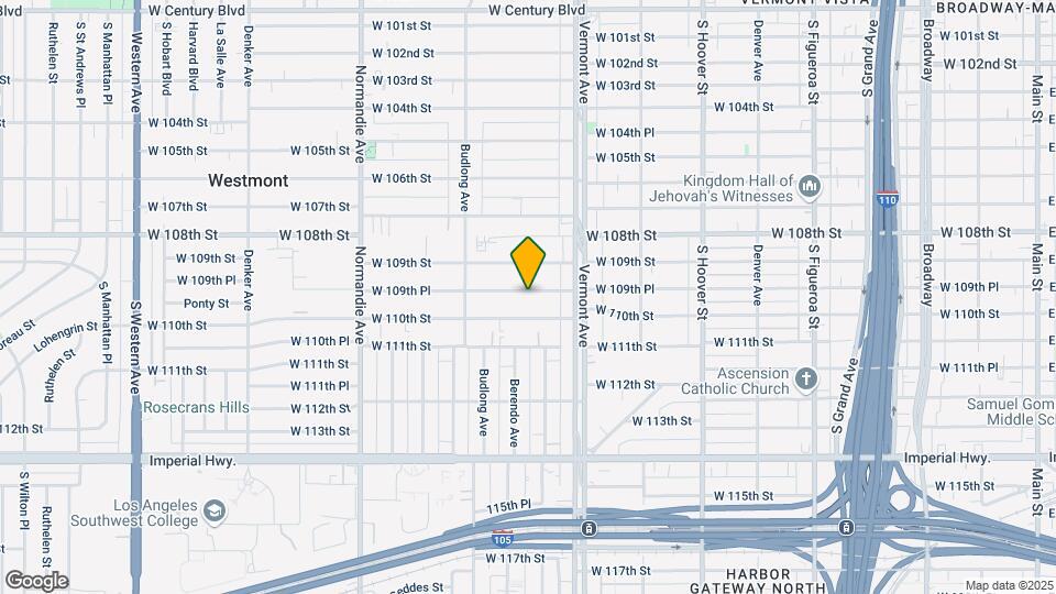 1052 W 109th Pl Map and Location Details